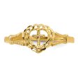 14KT Yellow Gold Childrens Heart Cross Ring; Size 4 Cheap