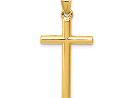 14KT Yellow Gold 31X15MM Three Dimensional Cross Pendant. Chain Not Included Sale