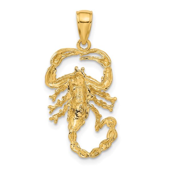 14KT Yellow Gold 30X14MM Scorpion Pendant-Chain Not Included Online Hot Sale