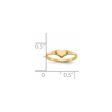 14KT Yellow Gold Childrens Heart Ring; Size 3 Hot on Sale