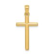 14KT Yellow Gold 31X15MM Three Dimensional Cross Pendant. Chain Not Included Sale