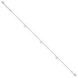 14KT White Gold 9+1-inch extender Adjustable Anklet on Sale