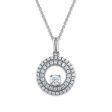 Signature EcoLove 3 4 CTW Lab Grown Diamond Halo Fashion Circle 18-inch Pendant in 14KT White Gold Supply