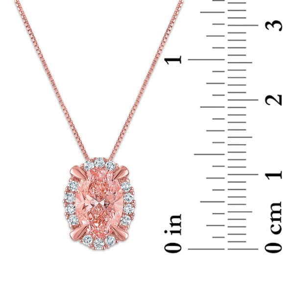 Signature EcoLove 1-3 4 CTW Fancy Pink Lab Grown Diamond Pendant in 14KT Rose Gold Supply