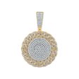 2-1 2 CTW Diamond Miami Cuban Link Medal 18-inch Pendant in 10KT Yellow Gold. Chain not Included Cheap