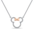 Disney Jewels Diamond Accent Minnie Mouse Pendant in Sterling Silver Hot on Sale