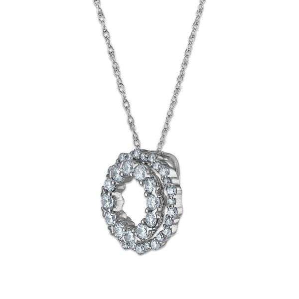 LoveSong EcoLove 3 8 CTW Lab Grown Diamond Fashion 18-inch Pendant in 10KT White Gold Discount