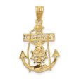 14KT Yellow Gold 29X18MM Mariners Cross Pendant-Chain Not Included on Sale