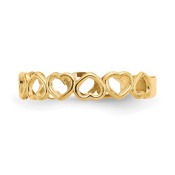 10KT Yellow Gold Heart Toe Ring Sale