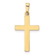 14KT Yellow Gold 28X9MM Cross Pendant. Chain Not Included Discount