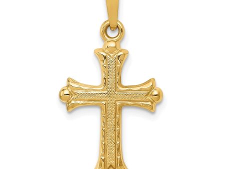 14KT Yellow Gold 28X15MM Cross Pendant-Chain Not Included Online now