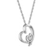 1 10 CTW Diamond Heart 18-inch Pendant in 10KT White Gold Supply