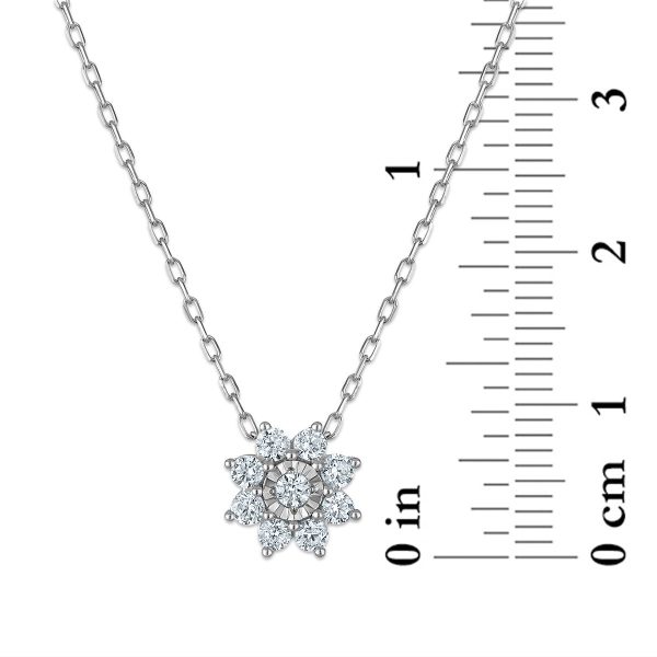 LoveSong EcoLove 1 3 CTW Lab Grown Flower Diamond Pendant on Sale