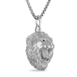 Bulova Marc Anthony Collection Sterling Silver and 1 5 CTW Diamond Lion Pendant For Sale