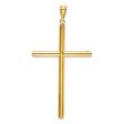 14KT Yellow Gold 73X42MM Cross Pendant-Chain Not Included Supply