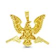 14KT Gold Plated Sterling Silver Cubic Zirconia 42X51MM Eagle Charm. Chain not Included Fashion