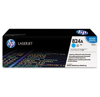 HP 824A, (CB381A) Cyan Original LaserJet Toner Cartridge For Sale