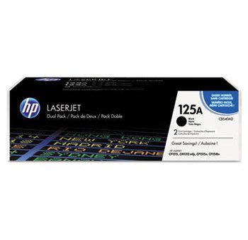 HP 125A, (CB540A-D) 2-Pack Black Original LaserJet Toner Cartridges Cheap