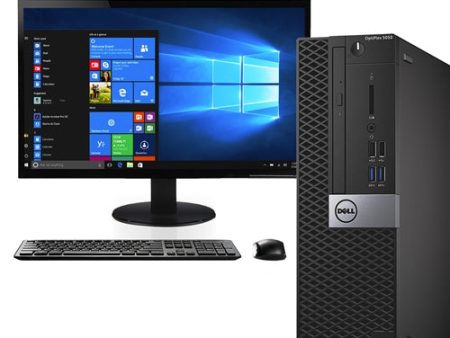 Dell Optiplex 7050 Core i7-6700 8GB DDR4 256GB SSD Windows 10 Pro SFF with 22  Monitor Renewed For Sale