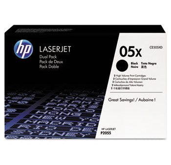 HP 05X, (CE505X-D) 2-Pack High-Yield Black Original LaserJet Toner Cartridges Online